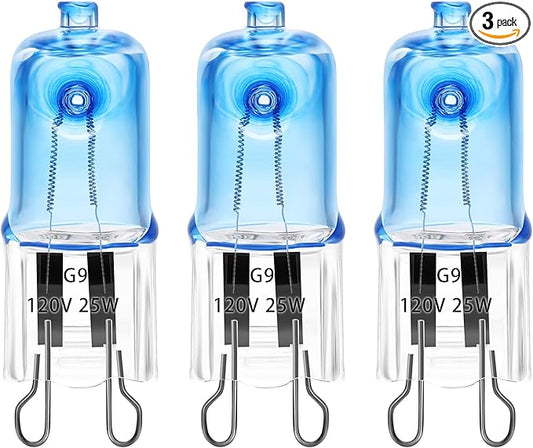 3 Pack UVA UVB Reptile Light Halogen Bulbs Beads Heat Lamp (25 Watt) Day Blue