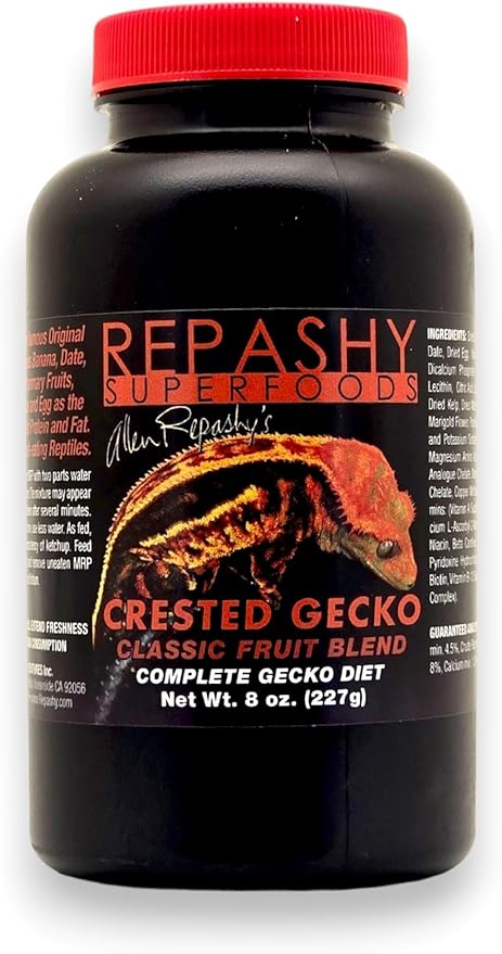 Repashy SuperFoods Crested Gecko Classic Fruit Blend Gecko Diet 8 oz Jar