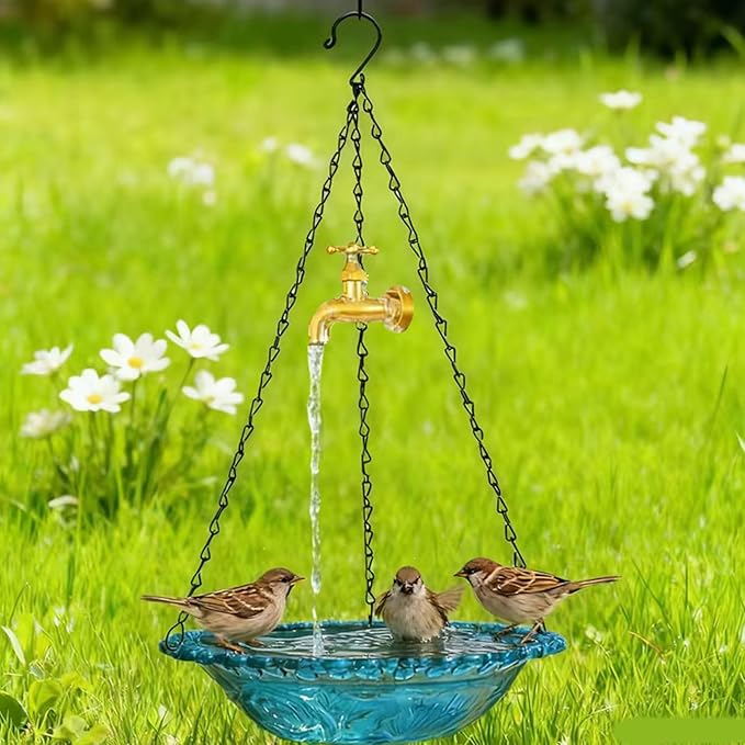 USB Power Garden Bird Waterer Hanging Bird Feeder Quick Setups Adjustable Water Feature Ideal for Outdoor Use Hanging Bird Feeders for Outdoors