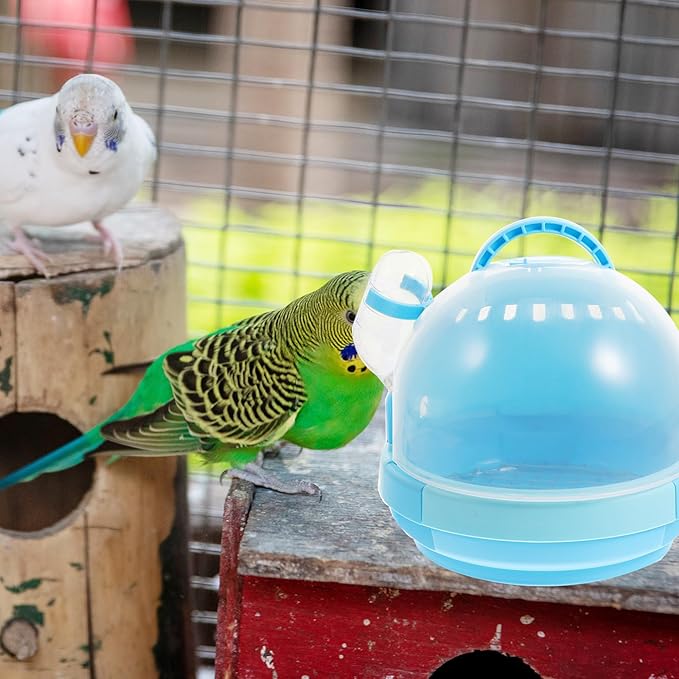 MERRYHAPY Portable Parrot Travel Cage with Shape, Lightweight Handheld Pet Bird Carrier with Galvanized Mesh Pad, Suitable for Budgerigar and Small Birds Outdoor Use