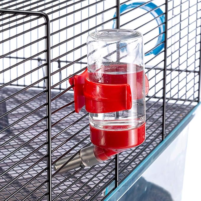 Ferplast Favola Hamster Cage Includes Free Water Bottle, Exercise Wheel, Food Dish & Hamster Hide-Out Large Hamster Cage Measures 23.6L x 14.4W x 11.8H-Inches