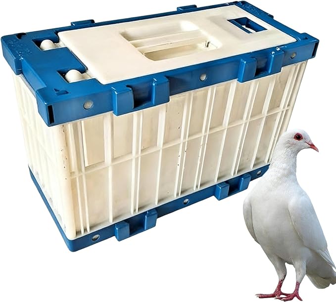 Bird Cage - Pigeon Travel Carrier Box, Breathable Ventilated Transport Crate with Secure Locking Door Mechanism, Safe Temporary Holding Support Function, Ideal for Parakeet Parrot Competition Release