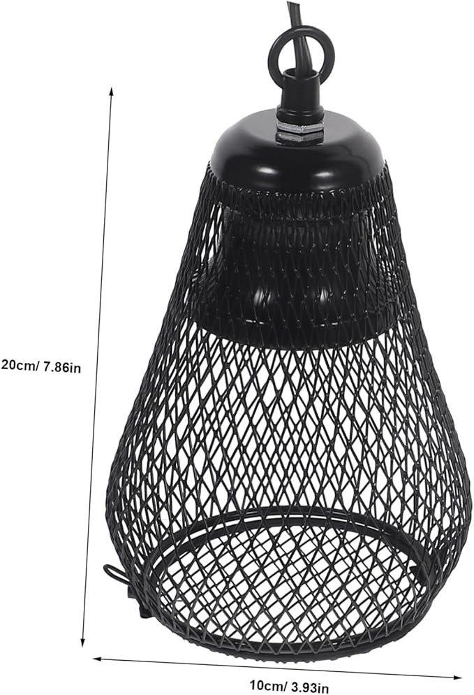 VICASKY Scald Heating Lamp Mesh Cover for Reptiles Durable Protective Lampshade with Easy Installation for Reptile Tanks and Pet Safety US Plug Compatible