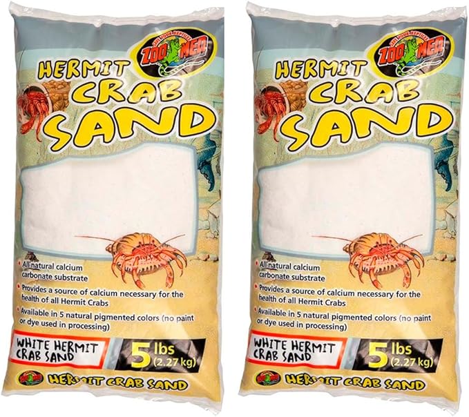 Zoo Med White Hermit Crab Sand 5 lbs - Pack of 2 (2 Items)