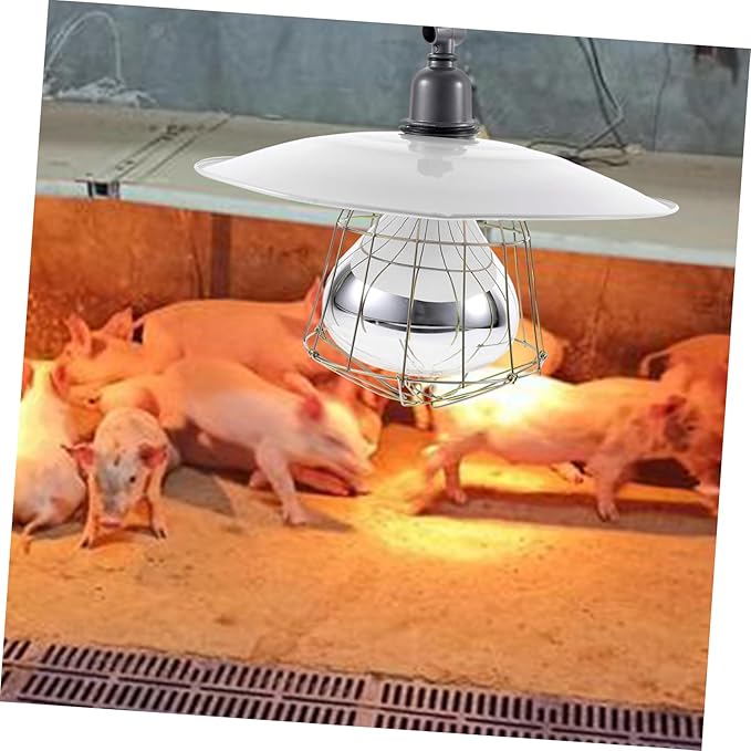 Kisangel Livestock Heat Lamp for Pigs and Poultry Heating Lamp for Safe and Heat Preservation Easy Install and Design for Reptiles and Pets