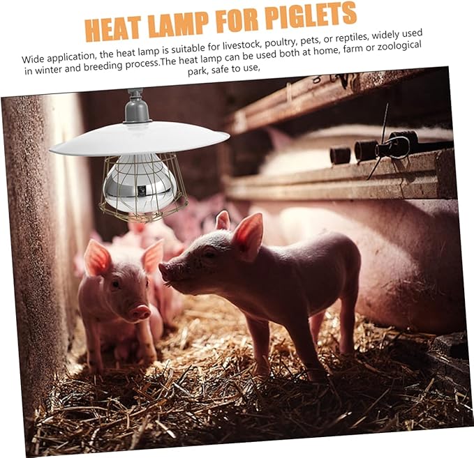 Abaodam Brooding Heat Preservation Lamp Pet Heating Lamp for Poultry Livestock Reptiles Easy to Install for Breeding Warmth