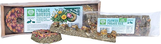 Small Pet Select Forage Duo Pack for Rabbits and Guinea Pigs, Natural Treats with Timothy Hay, Herbs and Flowers, Daily Enrichment