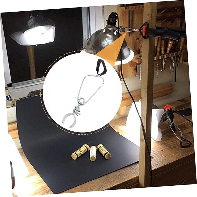 BESPORTBLE 2pcs Reptile Lamp Clip Fixture Aluminum Alloy Clamp for Secure Reptile Light for Terrarium and Aquarium Use Design for Stability