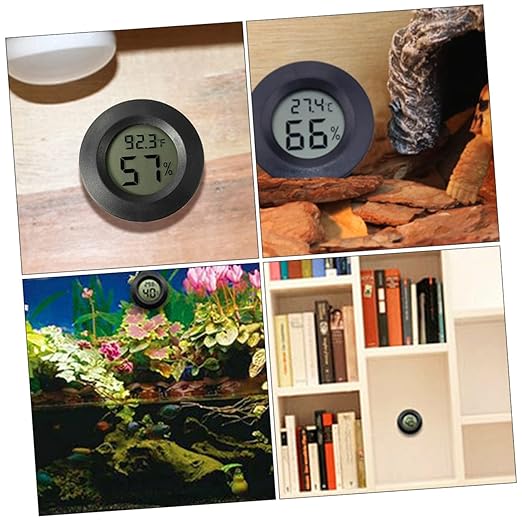 YARNOW 7pcs Thermohygrometer Reptile Tank Humidity and Temperature Gauge Digital Hygrometer for Aquarium and Gecko Tank Accessories
