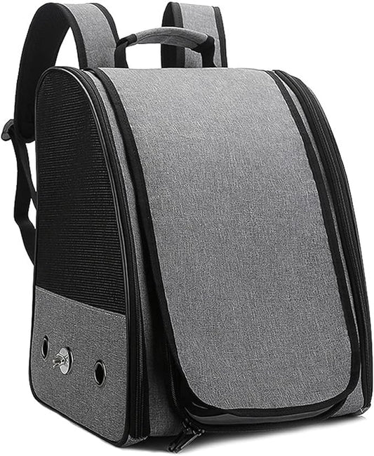 Flight Cage Bird Travel Bag Lightweight Bird Backpack Pet Bag Lightweight Breathable Bird Cage Carrier for Outdoor Bird Cage (Color : Grey)