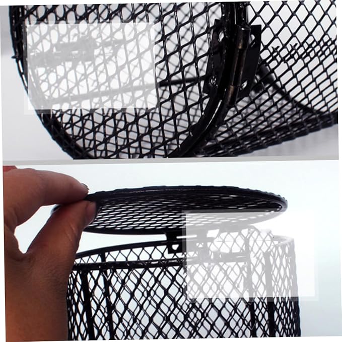 GALPADA Reptile Scald Lamp Shade for PET Care Heating Lamp Guard for Reptiles Sturdy Black Lampshade for Safe Daytime Light in Terrariums