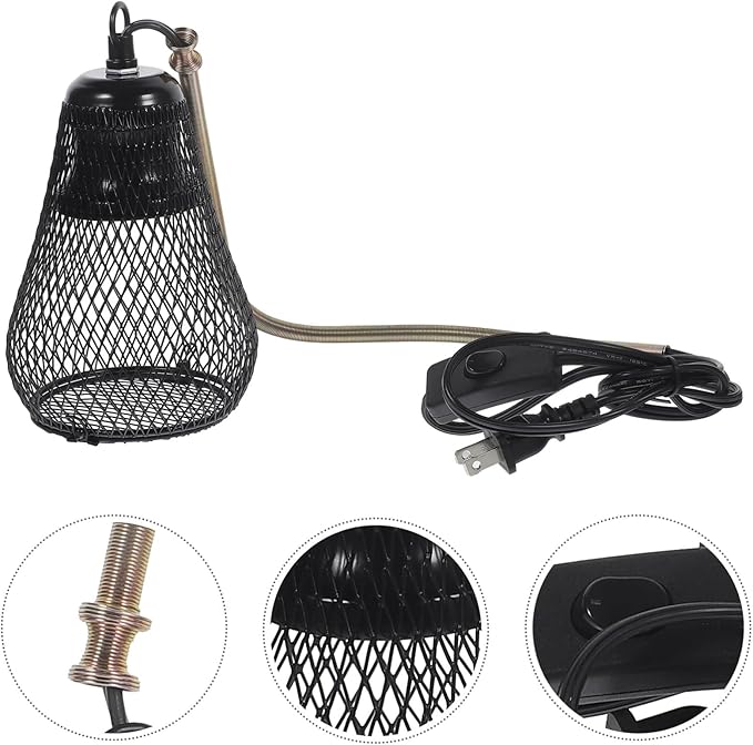 UKCOCO Pet Lamp Cover for Terrarium Decor Reptile Accessory Scale Mesh Cover Hook