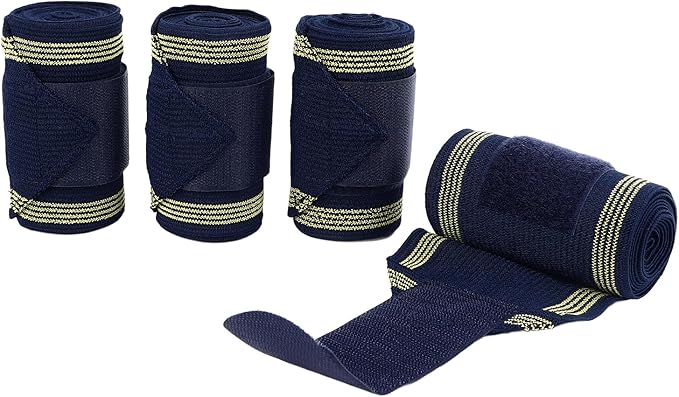 CDQL 4Pcs Horse Leg Wraps - Lightweight an Comfortable Horse Polo Leg Wraps - Soft Polyester Polo Wraps - Stable Supplies Equestrian Boots - Equestrian Accessories