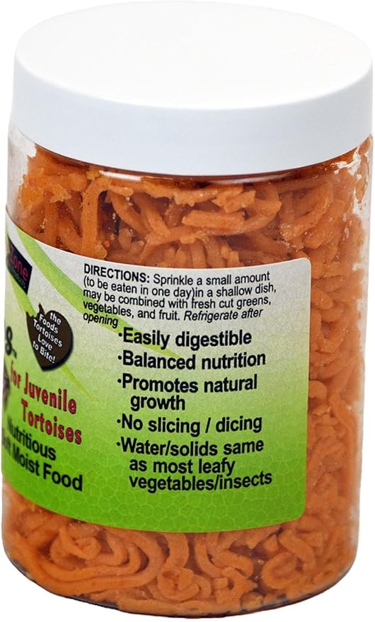 Nature Zone Bites for Baby Tortoises – Shredded, Soft, Moist, Ready-to-Eat Food for Healthy Tortoises (Melon Flavor)