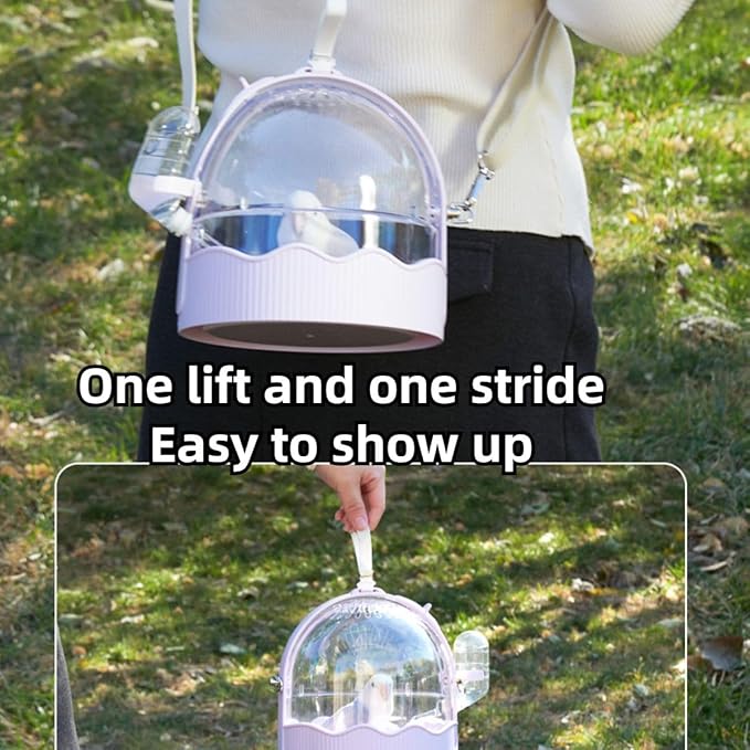 Pet Carriers Cage Portable Cage Parrot Bird Cage Outdoor Travel Camping Bird Parrot Cage with Water Bottle Bird Travel with Station Frame and Shoulder Strap Bird Travel Cage Bird Travel (Blue)