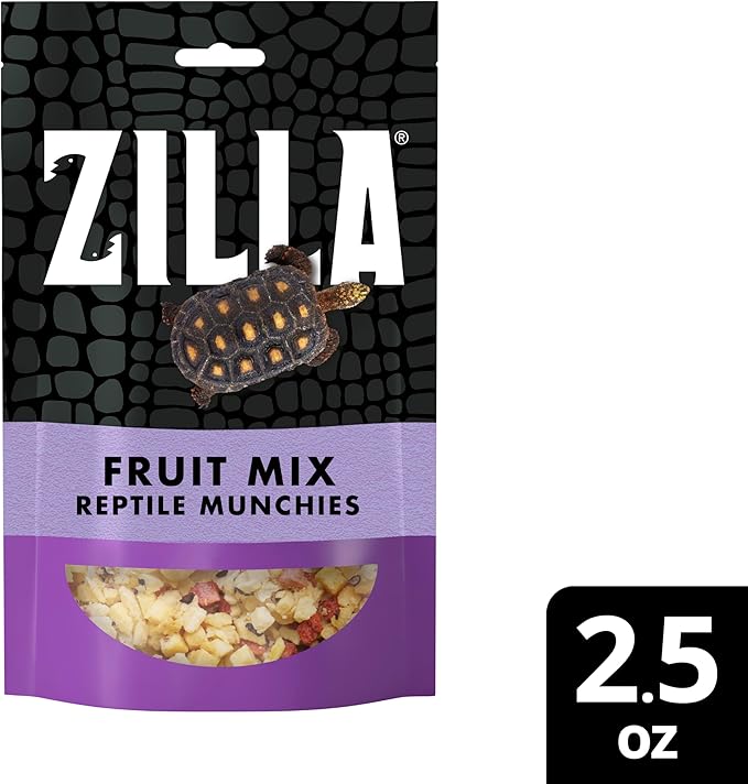 Zilla Reptile Food Munchies Fruit Mix for Pet Iguanas, Skinks, Tegus, Box Turtles, Tortoises & Hermit Crabs, 2.5 Ounce