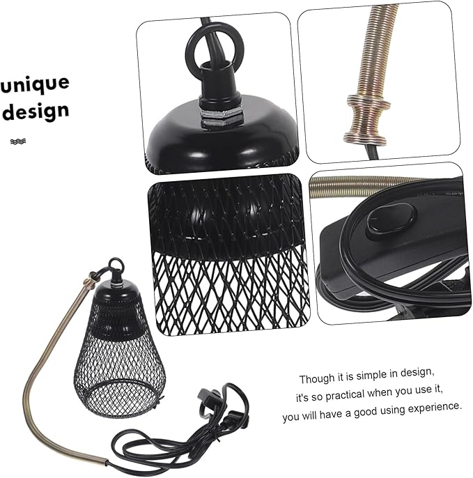 Reptile Heating Lamp Shade Scald Mesh Cover for Reptile Pet Lamps Durable Design Easy Installation Compatible with Various Bulbs for Turtles Rabbits Hamsters
