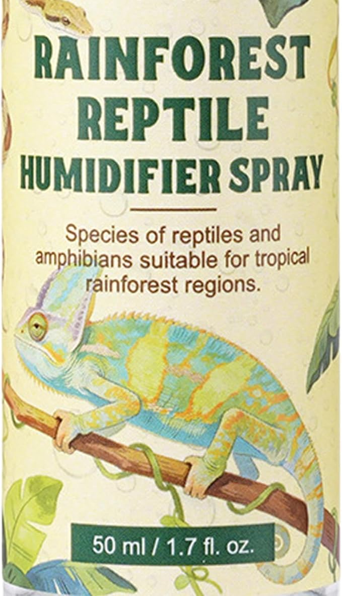 Reptile Humidifier Spray - 50ml Gecko Moisturizing | Versatile Tortoise Hydrating Spray for Breeders Pet Parents Animal Lovers Terrarium Enclosure Cage Feeding Tank Shelters Home Office