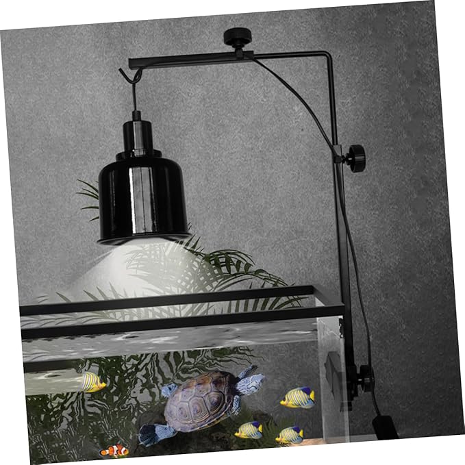 Reptile Heat Lamp Fixture Bracket Sturdy Fish Tank Light Mounting Stand for Turtles Lizards Basking Support for Aquarium Lighting Needs