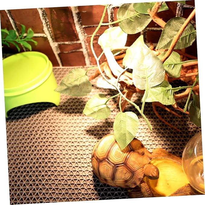 Kisangel 1 Set Reptile Cage Substrate Liner Wear Resist Carpet for Tortoise Snake Lizard Terrarium Bedding Easy Cut Reptile Mat for Multiple Species