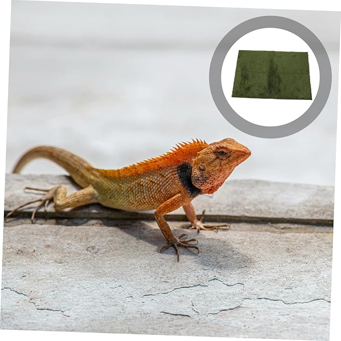 Reptile Carpet Mat for Bearded Dragons Lizards and Turtles Moisture Retaining Substrate Bedding for Terrariums Safe and Comfortable Habitat Liner