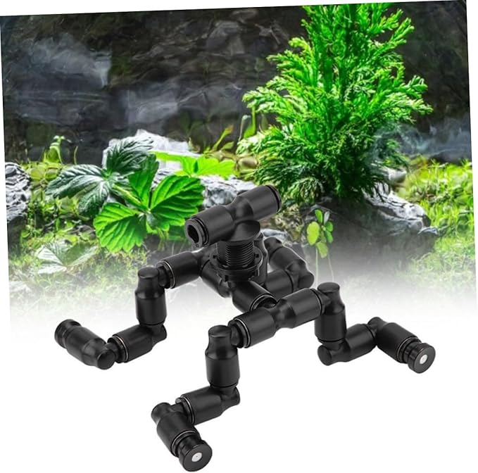 Mikikit 1set Adjustable Cooling Nozzle for Reptiles Detachable Misting Sprayers for Terrariums Pet Supplies for Amphibians and Lizards Rotatable Design
