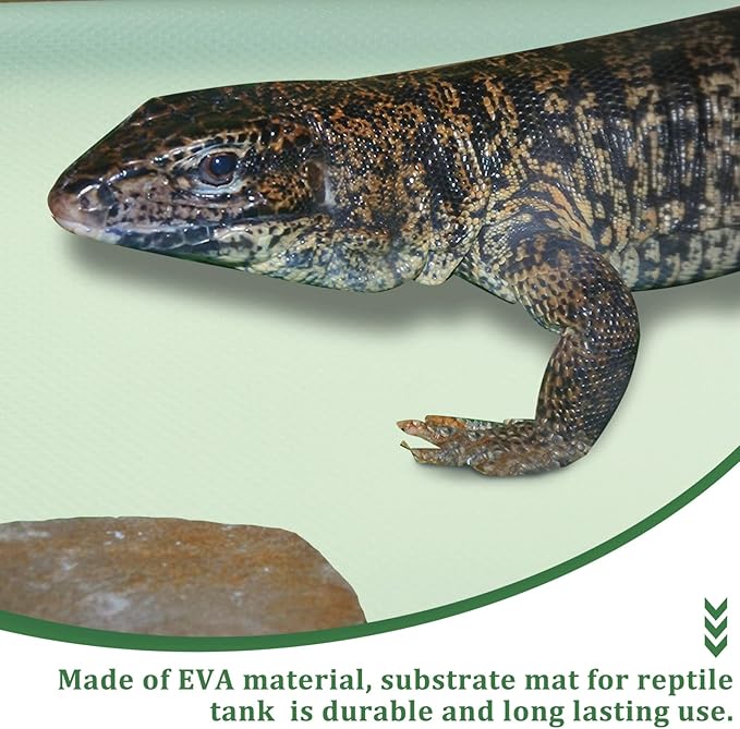 Ipetboom Reptile Carpet Substrate Mat for Terrariums Non- Liner for Snakes Lizards Turtles Easy to Clean Safe Bedding for Bearded Dragons and Leopard Geckos