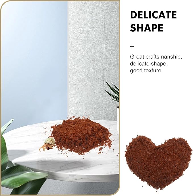 KOMBIUDA Hermit Crab Soil Brick Substrate Sand - Moisture Retaining Bedding for Burrowing and Molting - Reptile Crab Habitat Soil for Enclosure 500g