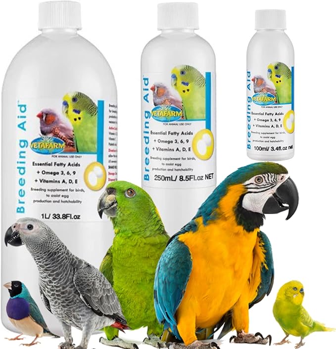 Breeding Aid Supplement to Boost Bird Breeding Success for All Caged Aviary Birds (250ml)