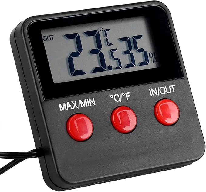 Digital LCD Thermometer Hygrometer Temp Humidity Monitor Meter for Egg Incubator Pet Keeping