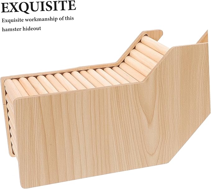 KESYOO Hamster Wooden Hideout Tunnel Durable Squirrel House for Guinea Pigs Multifunctional Pet Cage with Fine Structure for Endless Entertainment Small Animal Habitat