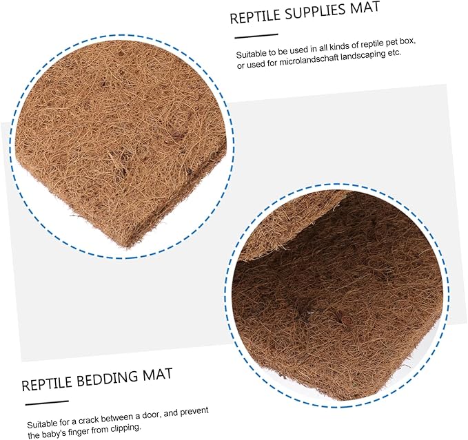 Abaodam 3pcs Climbing Pet Mat Terrarium Reptile Coconut Mat Pet Habitat Soft Mat Substrate Fiber Matting Pads Liner Reptile Bedding Mat Accessories Turtle Tortoise Bedding Lizard