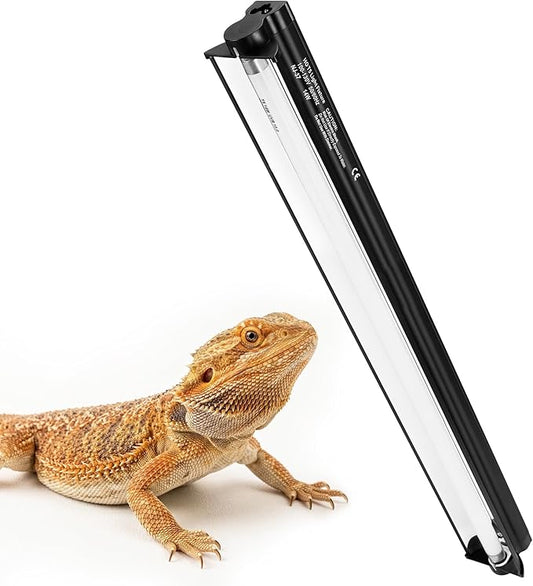 T5 HO UVB Reptile Light Kit, 22.6" Fixture with 14W 10.0 UVB Tube, Suitable for Desert Reptiles Including Adult Bearded Dragons