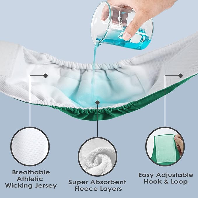 wegreeco Washable Dog Diapers - Washable Male Dog Belly Wrap- Pack of 3 - (Blue,Green,Purple,XX-Large)