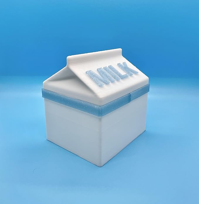 Milk Carton Small Pet Hide - Kawaii Hideaway House - Great for Geckos, Hamsters, Frogs, Mice, Fish Tanks and More!