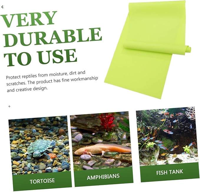 Toddmomy 2pcs Reptile Carpet for Terrarium Reusable Substrate Mat for Snakes Turtles and Lizards