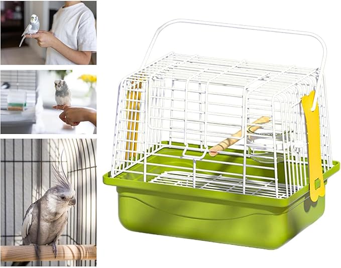 Bird Carrier Travel Cage,Small Bird Carrier,Portable Lightweight with Standing Perch for Outdoor Adventure,Parrots,Conures, Set of 3
