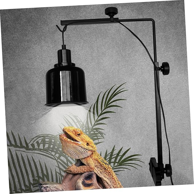 TOYANDONA Sturdy Bracket for Reptile Lamps Versatile Clamp Stand for Turtle Basking and Fish Tank Lighting Fade- Design for Use