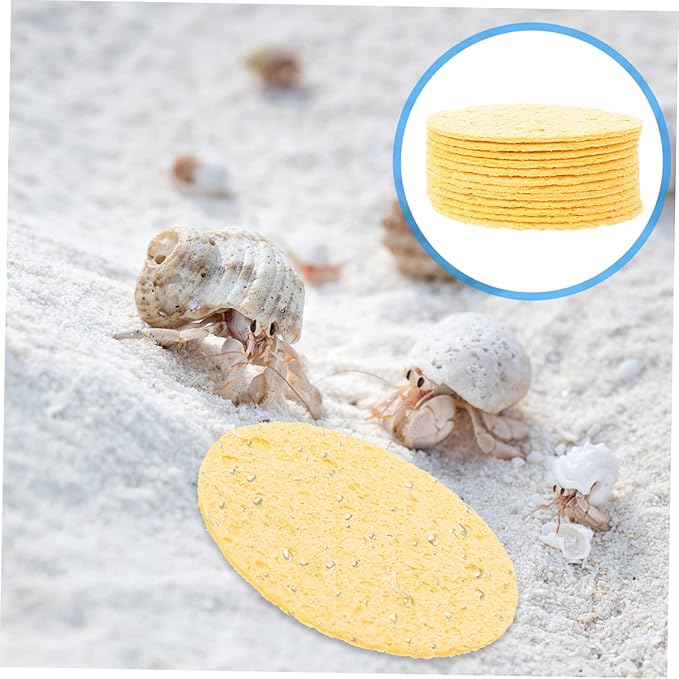12Pcs Hermit Crab Sponges for Water and Cleaning Humidity Enhancing Sponges for Hermit Crab Habitats Ideal for Drinking and Maintenance of Crab Environments