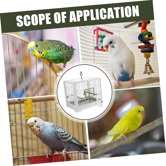 SUPVOX Portable Bird Travel Cage Compact Foldable Carrier for Parrots Parakeets Small Birds with Structure Easy to Clean Carry for Travel