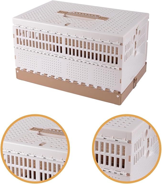 Pigeon Cage Bird Travel Carrier with Handle Foldable Nest Box for Competition Resting Training Parrots Chicks Small Animals 16.93x11.02x9.45 inch