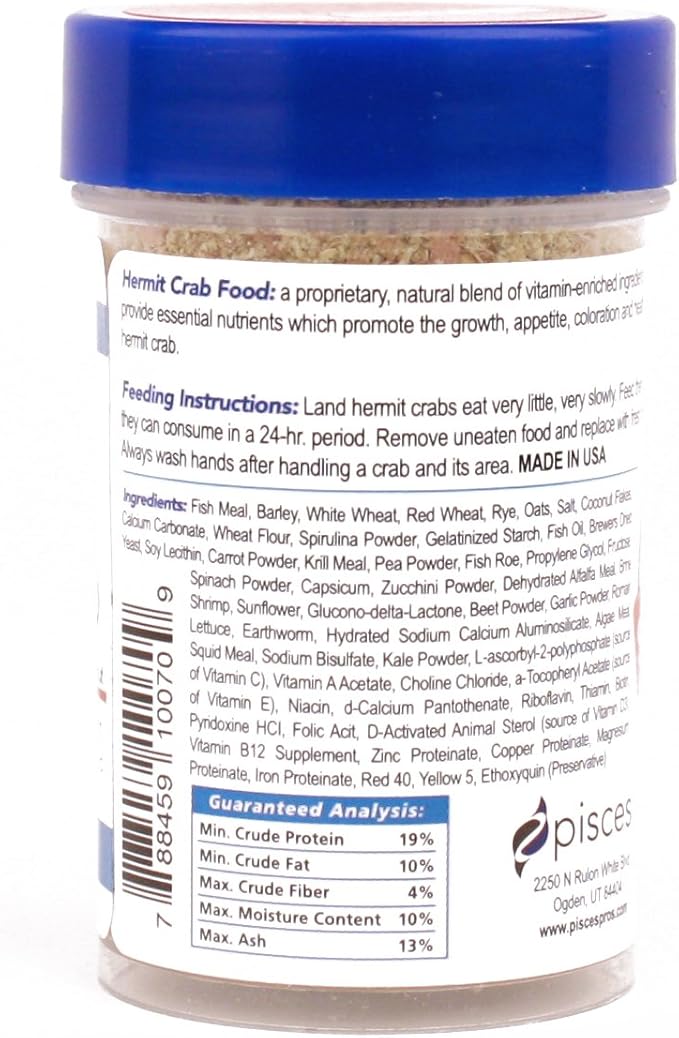 HBH Variety Bites Hermit Crab Food - Hermit Crabs Need A Nutritious Diet to Ensure Lively Behavior and Growth - Our Live Hermit Crab Food Contains Vitamin Enriched Ingredients (1 oz)