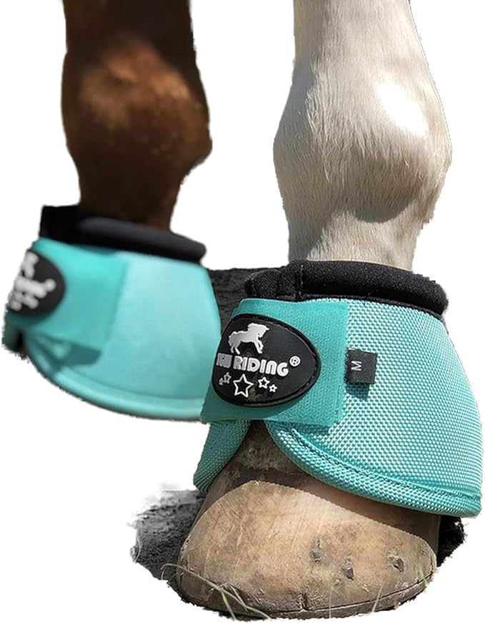 TGW RIDING 2520D Horse Bell Boots No-Turn Horse Bell Boots, Equine Ballistic Hoof Overreach Bell Boot, Pair