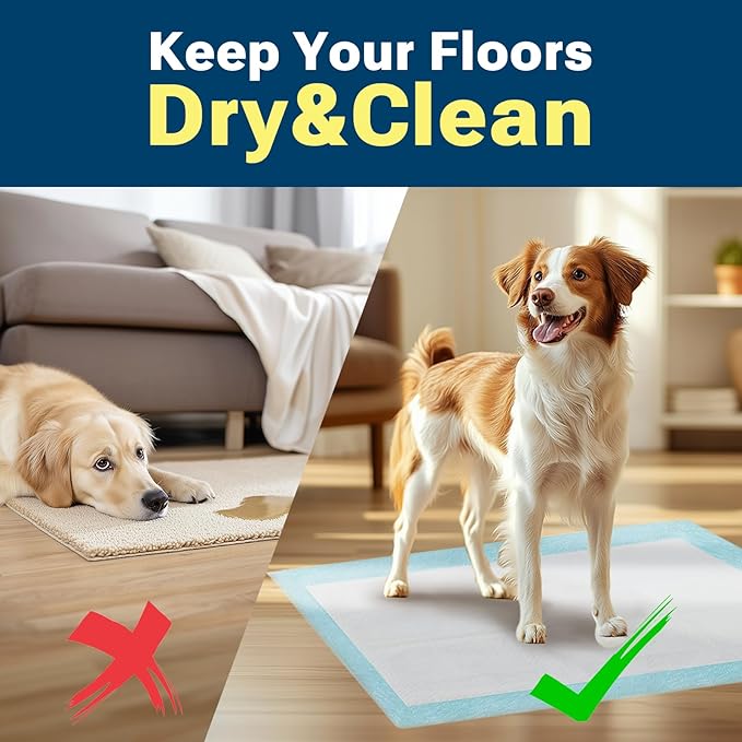 Clean Spaces Extra Large Puppy Pads 28"x34",Super Absorbent Disposable Pee Pads for Dogs / Wee Wee Pads / Potty Training Pads, Incontinence Bed Underpads for Adults, 100 Count