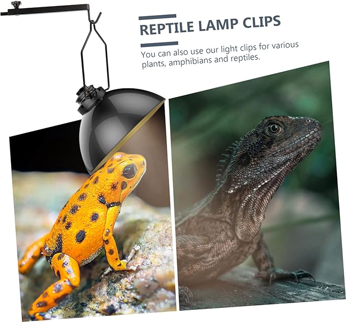 Kisangel 10pcs Reptile Light Cover Clamps for Turtle Tank Gecko Chameleon Cage Accessories Heat Light for Reptiles Lampshade Clips