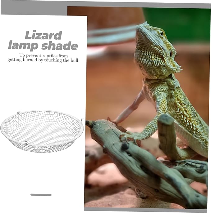 Totority Reptile Heat Lamp Cover Insulation Shade with Innovative Mesh Design for Improved Air Circulation Easy Installation Compatible with Various Reptile Boxes
