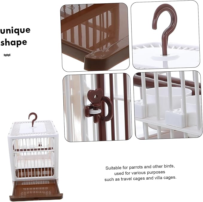 Bird Cages for Parrots Finch Budgie Cage Stand Lightweight Easy to Carry Birdcage for Outdoor Activities