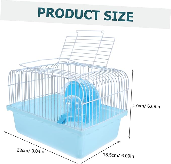 Mikikit Hamster Cage Pet Cage Travel Carry Rat Cage Hamster House Small Pets Supplies Hamster Toy Accessories