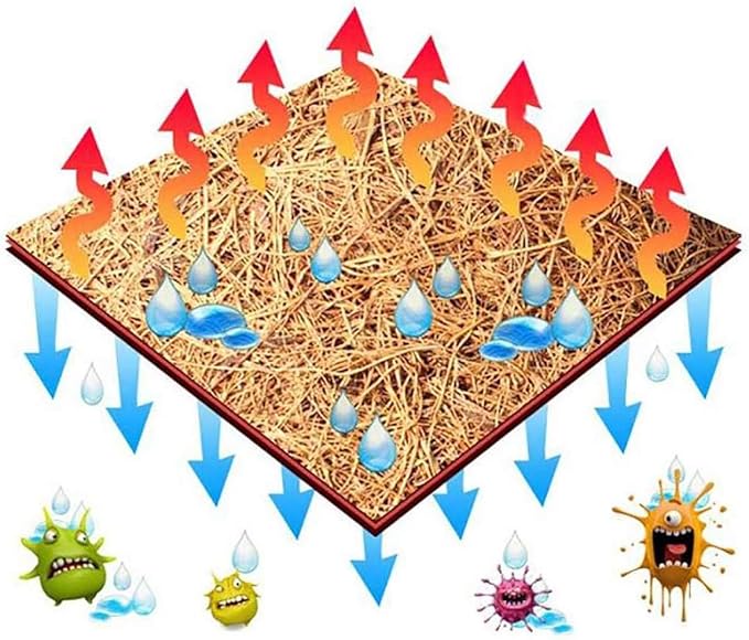 PIVBY 2 PCS Reptile Carpet, Natural Coco Coir Mat (15.74" x 11.81"), Coconut Fiber Substrate Pet Terrarium Liner for Bearded Dragon Tortoise Habitat Lizards Turtles Snakes Iguana Hermit Crab