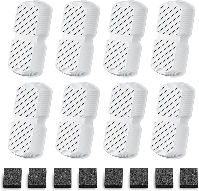 GROOKPET Dog Water Fountain Filters: 16 Dog Fountain Filters - Pet Water Fountain Filters Replacement - Including 8 Filters + 8 Sponges - Suitable for GROOKPET Dog Water Fountain for Large Dogs